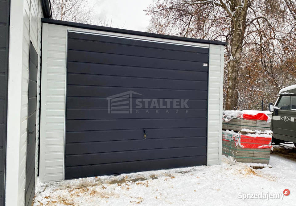 Garaz blaszany 35X5m brama drzwi biały spad w blacha Stargard