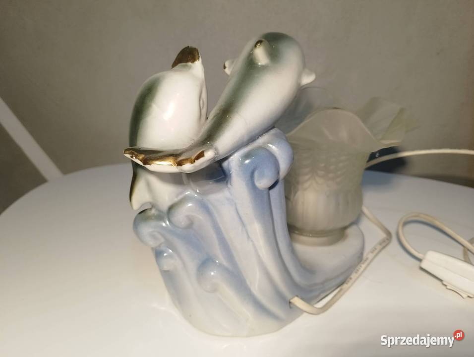 Lampa PRL delfiny Wrocław