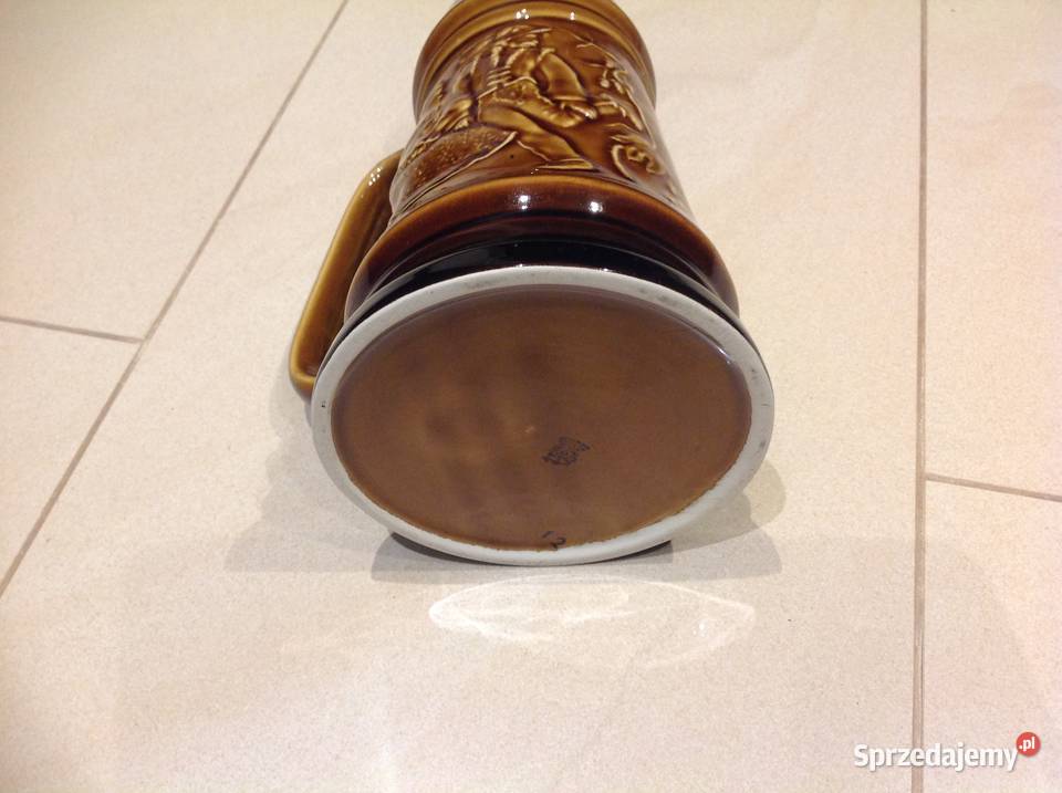 Stary Kufel Ceramiczny TUŁOWICE Sygnowany lubuskie Nowa Sól