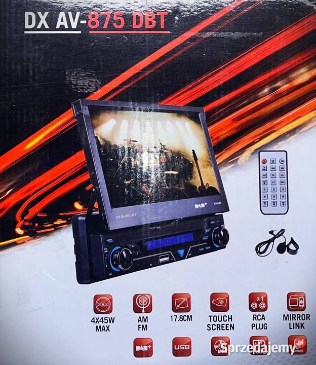 Radio 1DIN Norauto DX AV875 DBT 7 Ekran dotykowy mazowieckie Szydłowiec