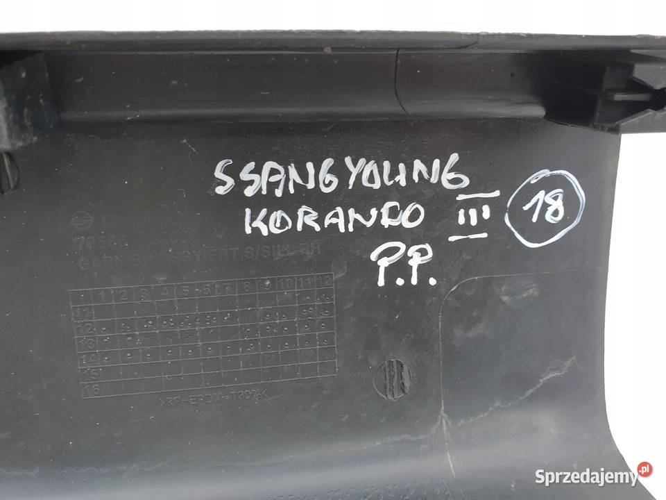 SsangYong Korando III sports LISTWA PROGOWA lubelskie