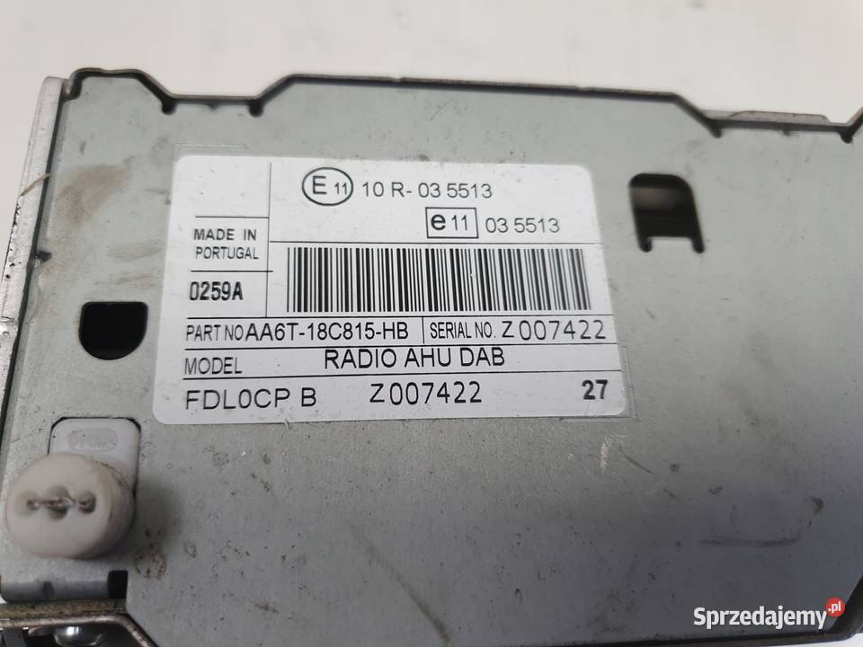 RADIO Ford Fiesta MK7 AA6T18C815HB Rudka