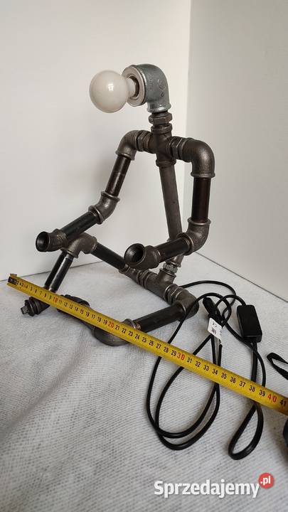 Industrialna lampa z rur hydraulicznych Warszawa sprzedam