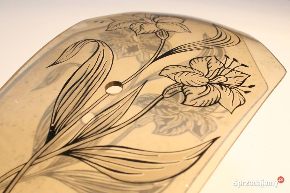 Szklana oprawa do lampy PRL Wrocław