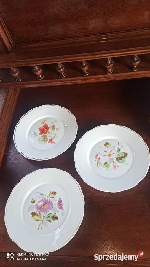 Talerzyki deserowe Sygn CT Altwasser z lat 1875 Gdańsk sprzedam