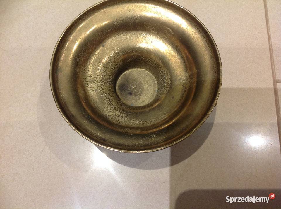 Świecznik z Uchem Kaganek Mosiężny lubuskie Nowa Sól