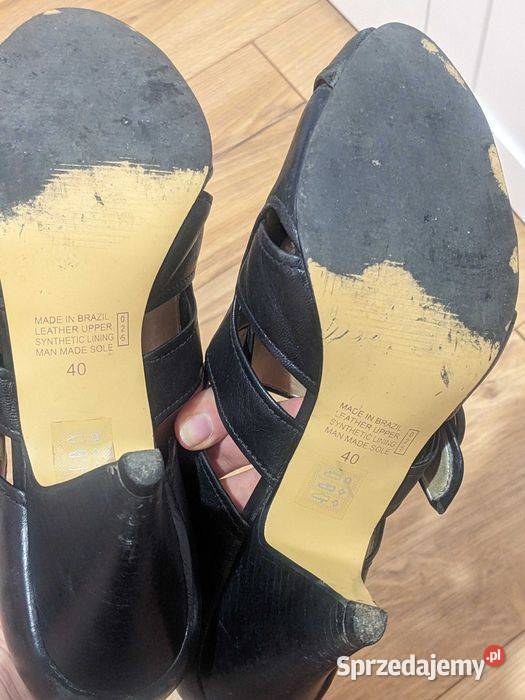 Sandały na obcasie skóra naturalna Bronx r 40 inna Wąbrzeźno