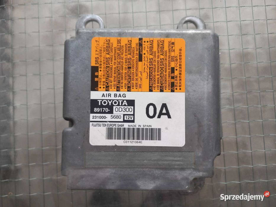 sensor poduszek airbag toyota yaris III 12r Pozostałe Wola Jachowa