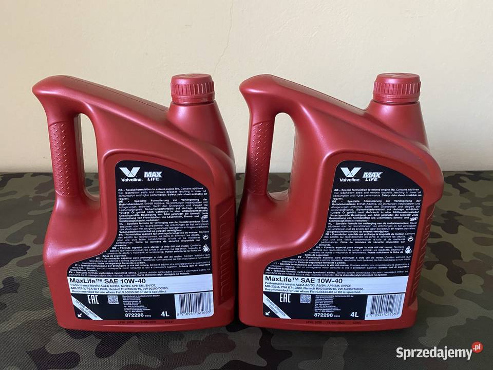 VALVOLINE MAXLIFE 10W40 olej silnikowy 2x4L Radzyń Podlaski