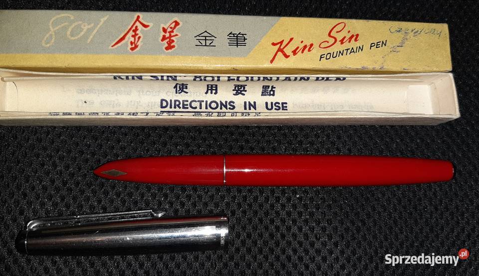 Chińskie pióra wieczne i długopis z lat 90