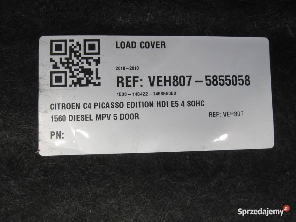 C4 PICASSO 13r półka bagażnika świętokrzyskie Kielce