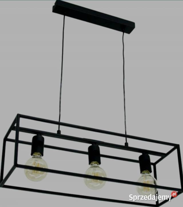 lampa loft wisząca czarna z żarówkami plafon łódzkie Bełchatów sprzedam