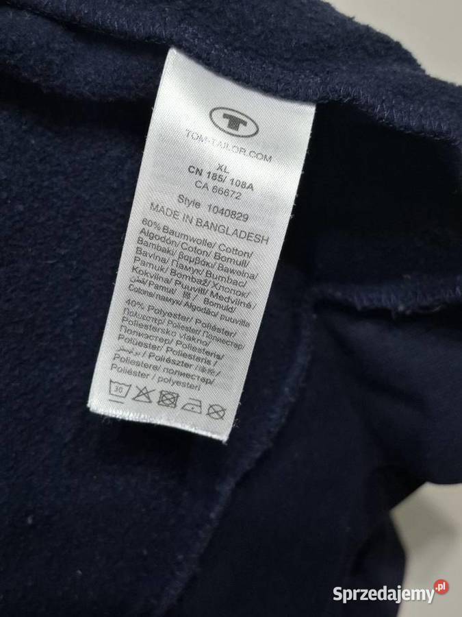 Tom Tailor XL granatowa bluza zapinana fioletowy