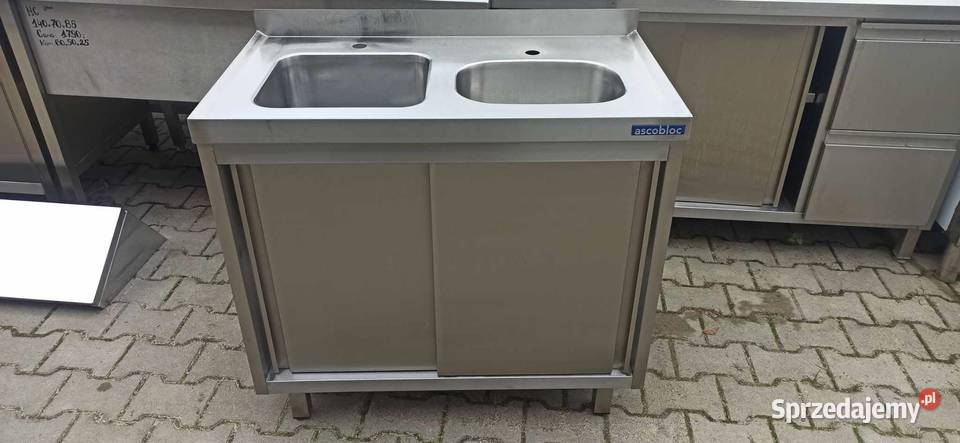 ZLEW 2 KOMOROWY Z SZAFKĄ 90x50x85 P O Ostrów Wielkopolski