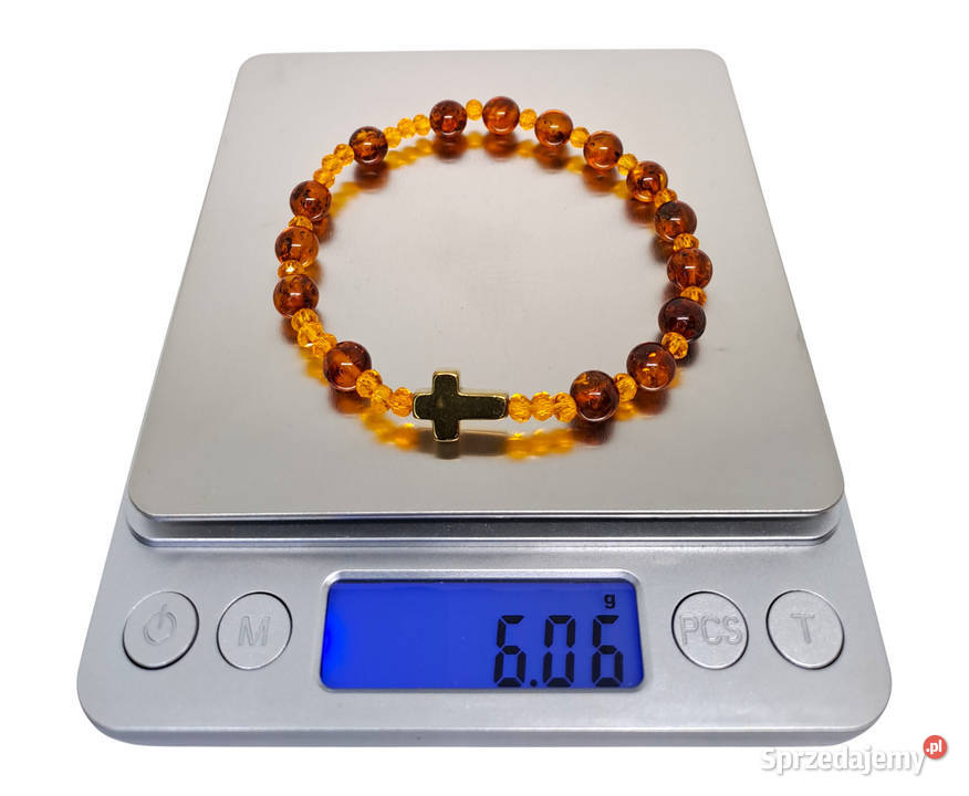Bransoletka różaniec dziesiątka różańca BURSZTYN mazowieckie Warszawa