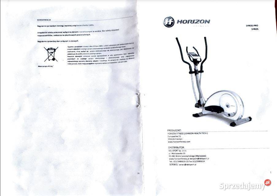 Orbitrek Horizon Fitness SYROS PRO Poznań sprzedam