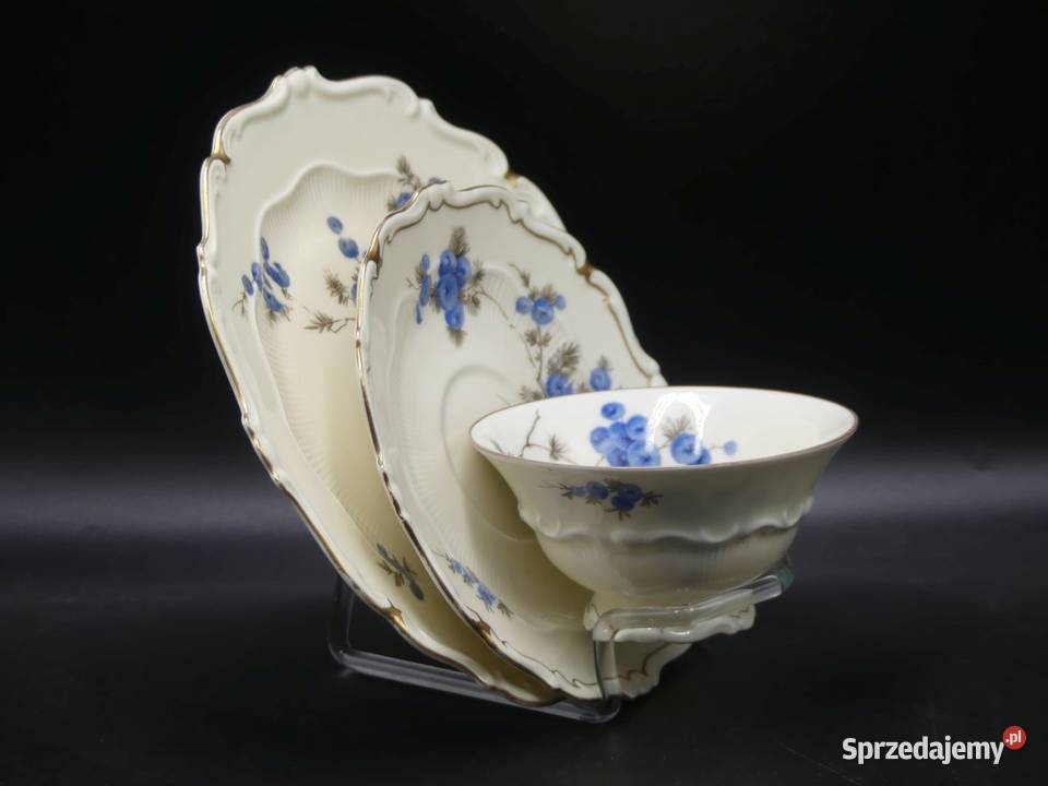 Komplet śniadaniowy Sorau Żary niebieskie Mimozy Poznań