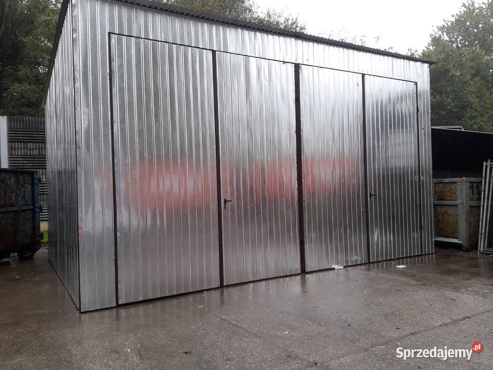 Grafitowy Garaż Blaszany 8x9m Magazyn Hala Sprzedaż Kamieniec Ząbkowicki