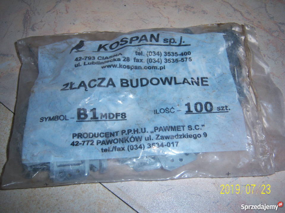 Blaszki klamry do paneli ściennych MDF około 34 Kielce