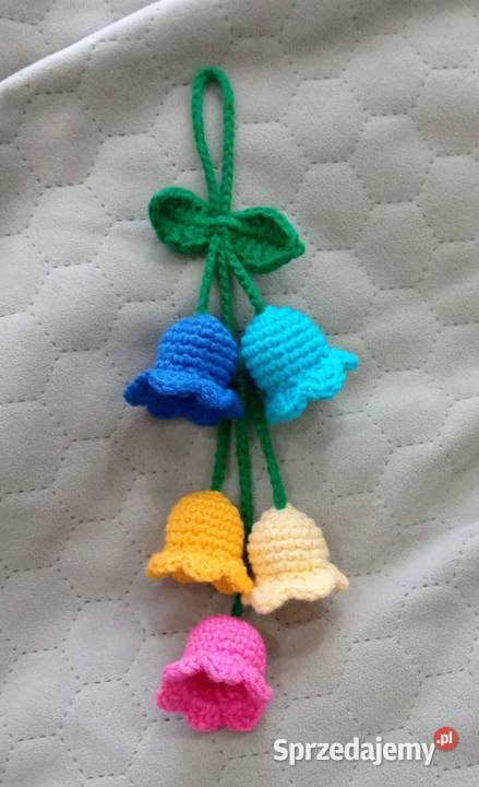 Dzwoneczki wykonane na szydełku zawieszka łódzkie Łask