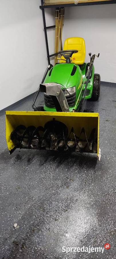Traktorek kosiarka John Deere z Pług wirnikowy Będziemyśl