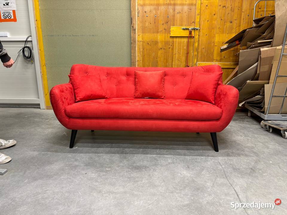 Czerwona sofa premium idealna do biura domu Kraków