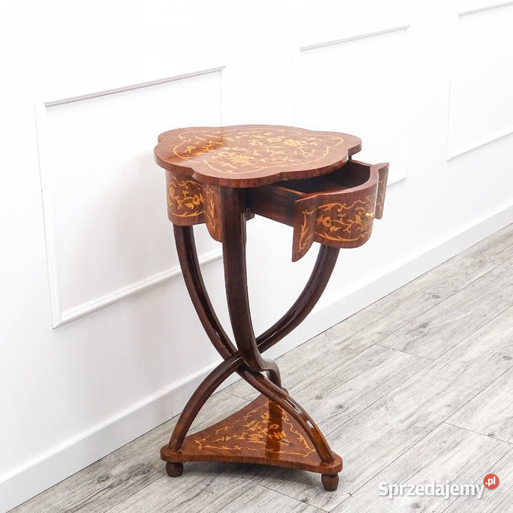 Drewniana KOMODA na splecionych giętych nóżkach 46cm