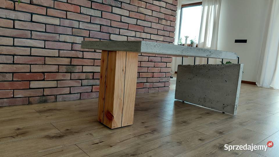 Stół pojedynczy egzemplarz Beton Drewno Stal Pozostałe Bochnia