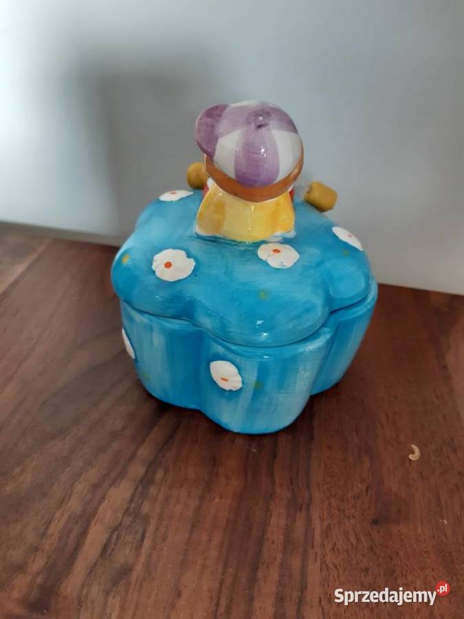Cukiernica Szkatułka ceramiczna w kwiatki z Warszawa