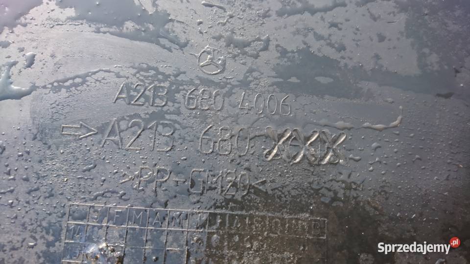 Mercedes E Klasa W213 osłona spodu pokrywa