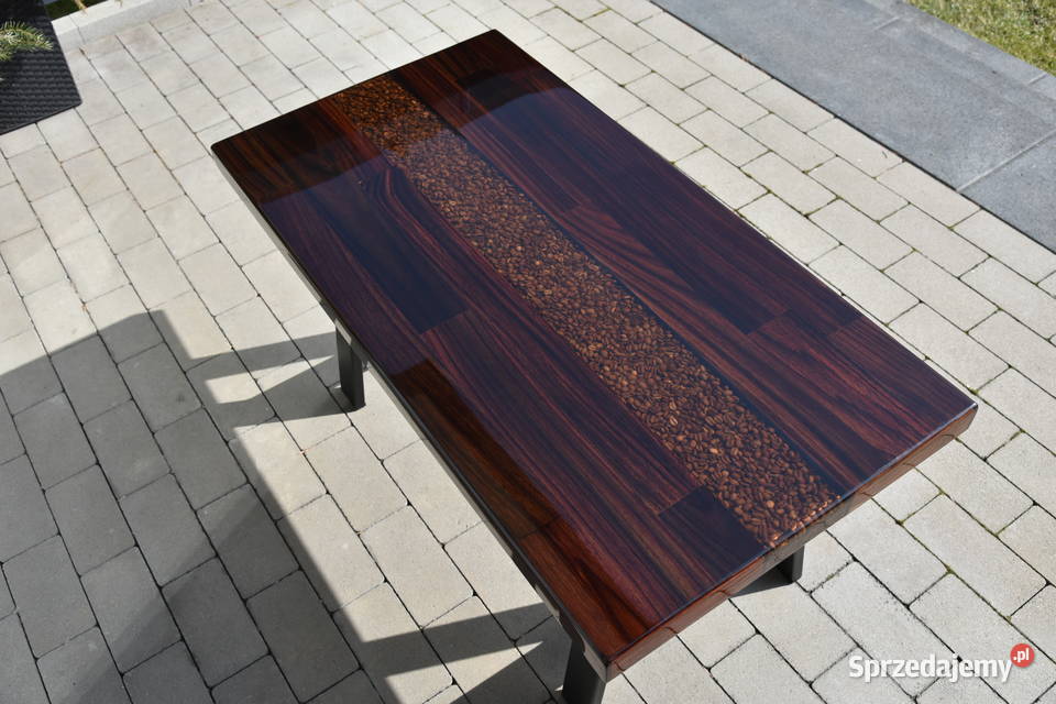 Stolik kawowy palisander coffee table epoxy Swarzędz