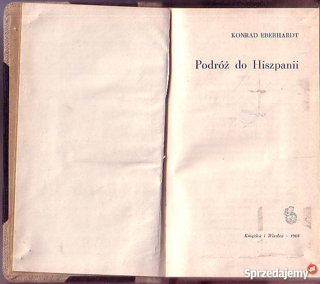 9275 PODRÓŻ DO HISZPANII KONRAD EBERHARDT Czyrna