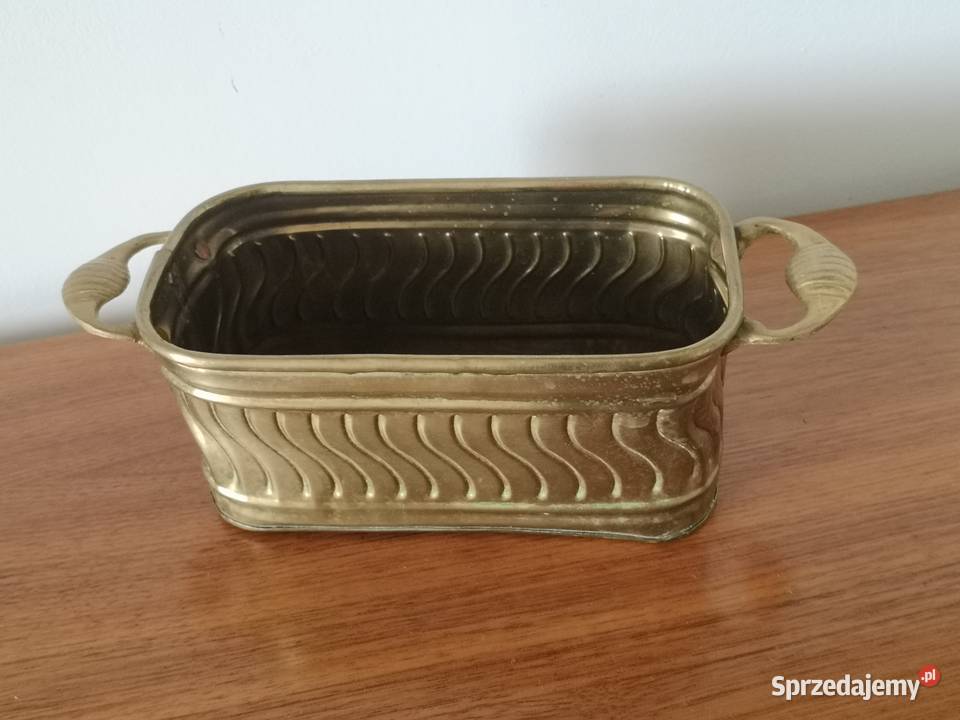 Pojemnik osłonka z mosiądzu vintage kujawsko-pomorskie Toruń