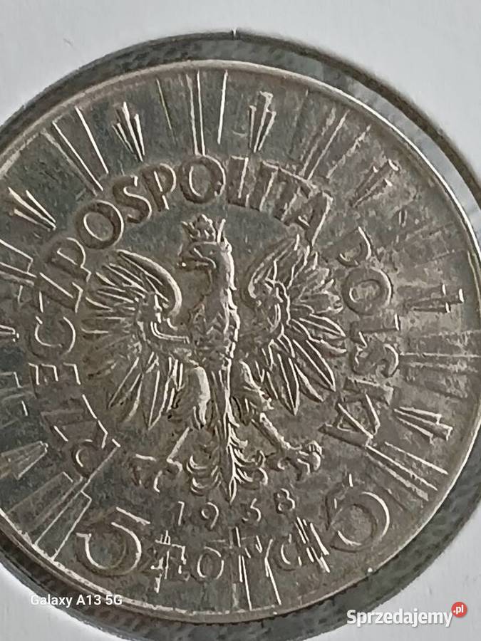 5 J Piłsudski 1938 r4 najniższy nakładrzadkość Numizmatyka Konin