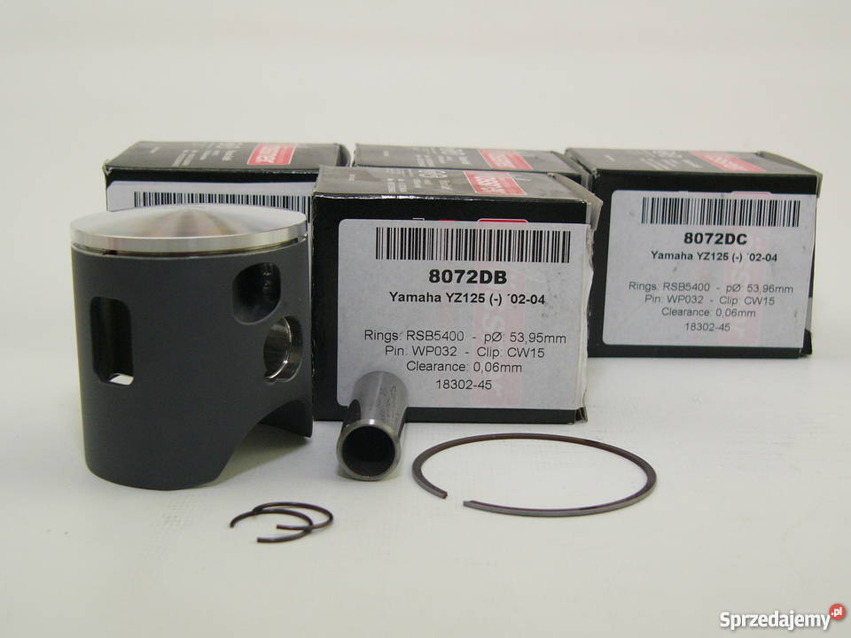 TŁOK komplet tłokowy WOSSNER 5395 mm selB YZ 125 Zabrze