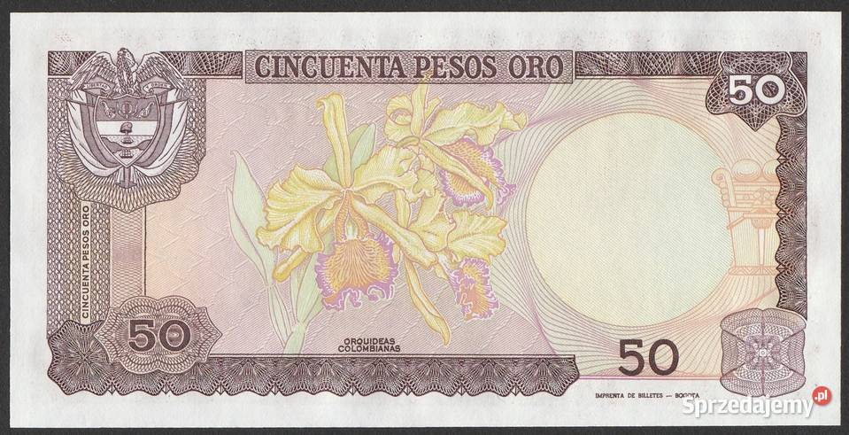 KOLUMBIA 50 PESOS 1986 STAN BANKOWY UNC Łódź