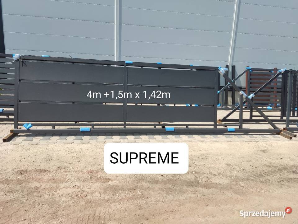 Brama przesuwna panelowa 4m SUPREME ocynkRAL 5m Rawa Mazowiecka