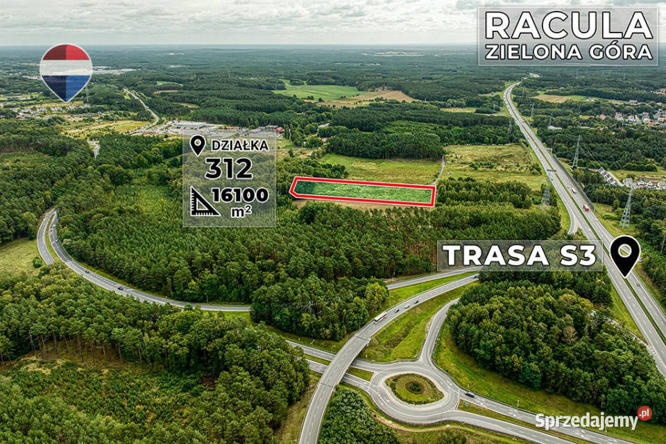 Teren pod usługi i produkcję Racula 161 ha lubuskie Zielona Góra