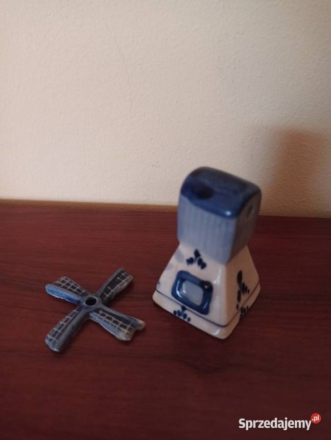 Delft Deco wiatrak porcelana ręcznie malowana Porcelana i szkło Bielsko-Biała