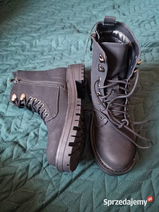 NOWE Botki damskie czarne klasyczne CLEVE Wrocław