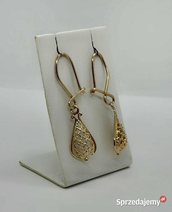 Złote kolczyki próby 585 207g złoto