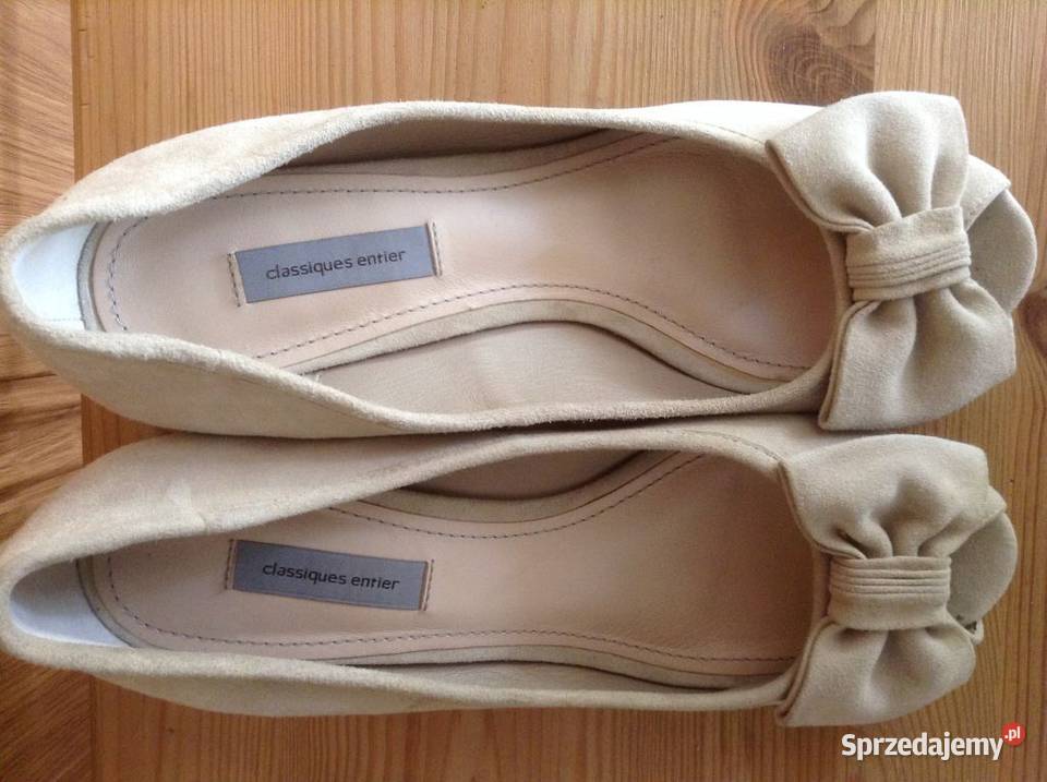 Czółenka damskie z zamszowej naturalnej skóry 38 opolskie