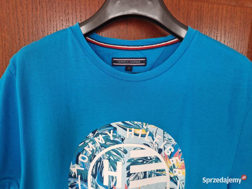 Koszulka niebieska tshirt Tommy Hilfiger rozmiar Bibice