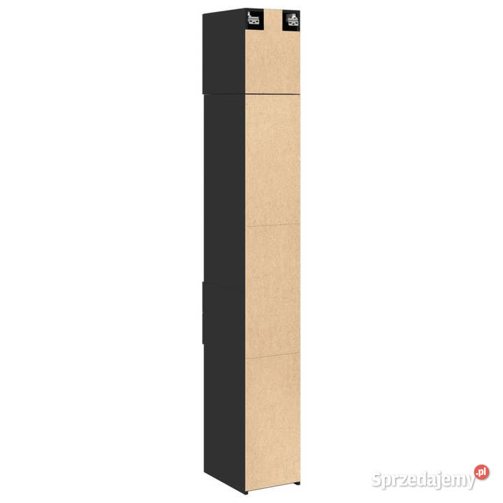 Wąska szafka czarna 30x425x225 materiał Warszawa sprzedam