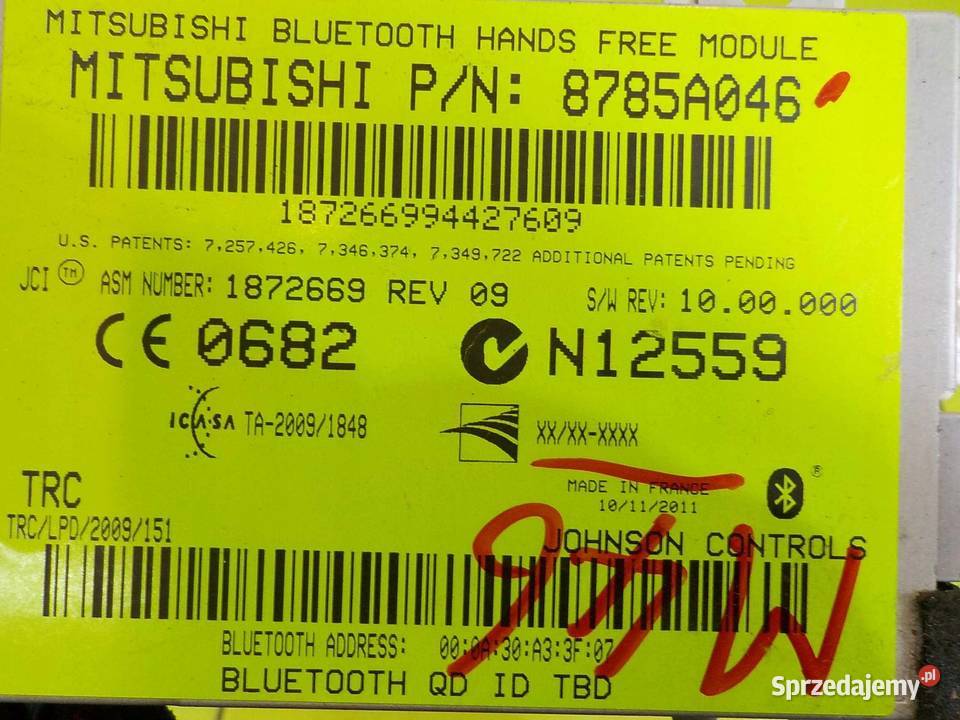 MITSUBISHI ASX I 12r modul BLUETOOTH 8785A046 Suków sprzedam