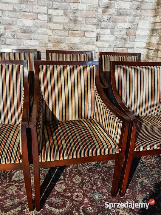 Piękny zestaw foteli gabinetowych 8 sztuk