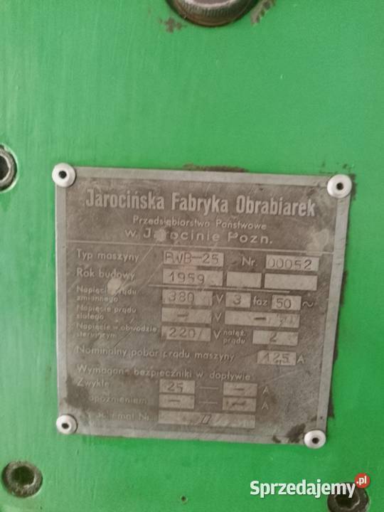 Frezarka uniwersalna FWB 25 JAFO FWC 25 FWD 25 Myszków