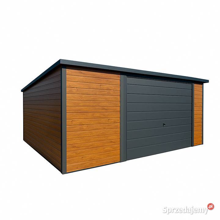Garaż blaszany 4x4 złoty dąb grafit mat Rzeszów