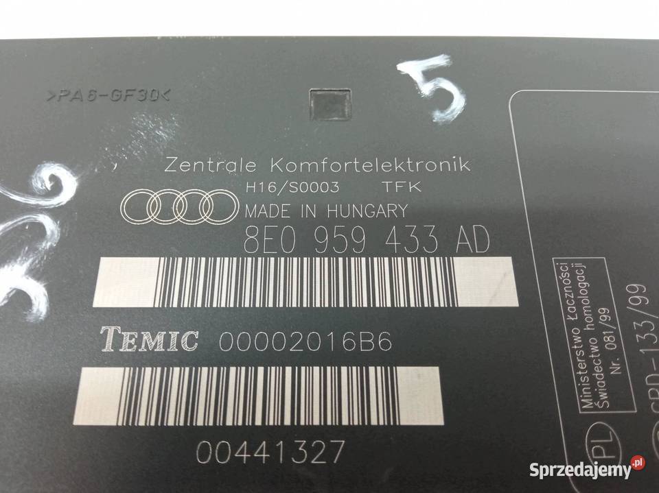 MODUŁ KOMFORTU 8E0959433AD Audi A4 II 20002006