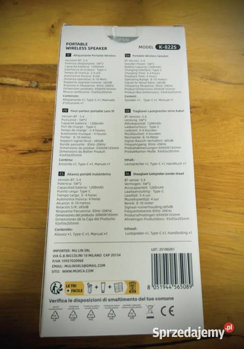 Nowy nieużywany Głośnik bezprzewodowy Wesdar śląskie Dąbrowa Górnicza